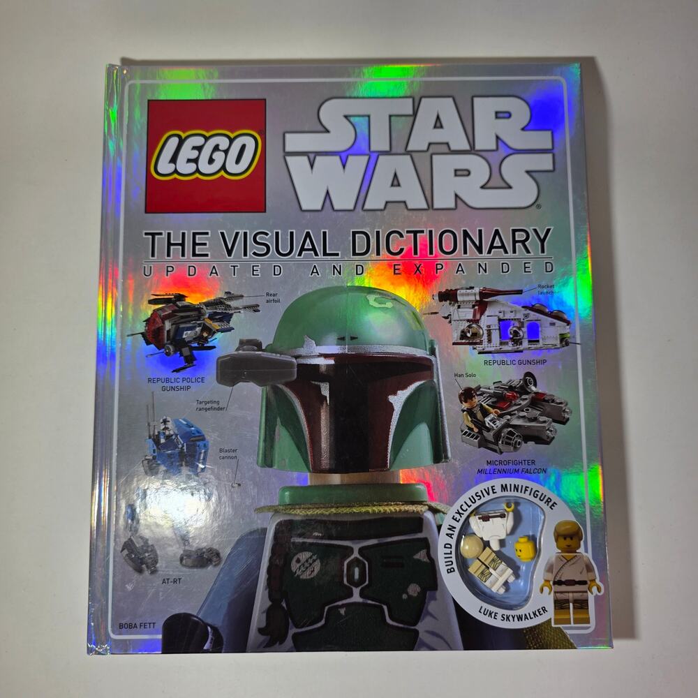 Star Wars Lego The Visual Dictionary Updated and Expanded 2014 W/ Luke Minifig